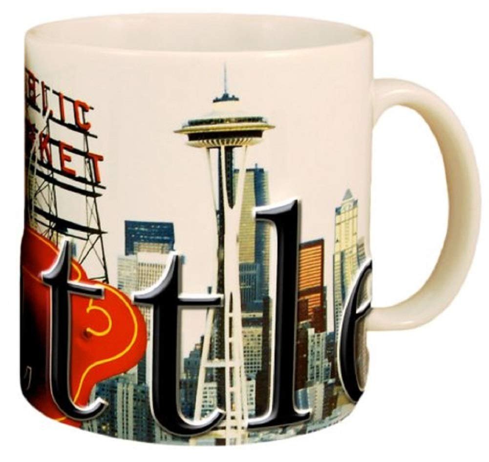 Americaware Seattle 18oz. Color Relief Coffee Mug