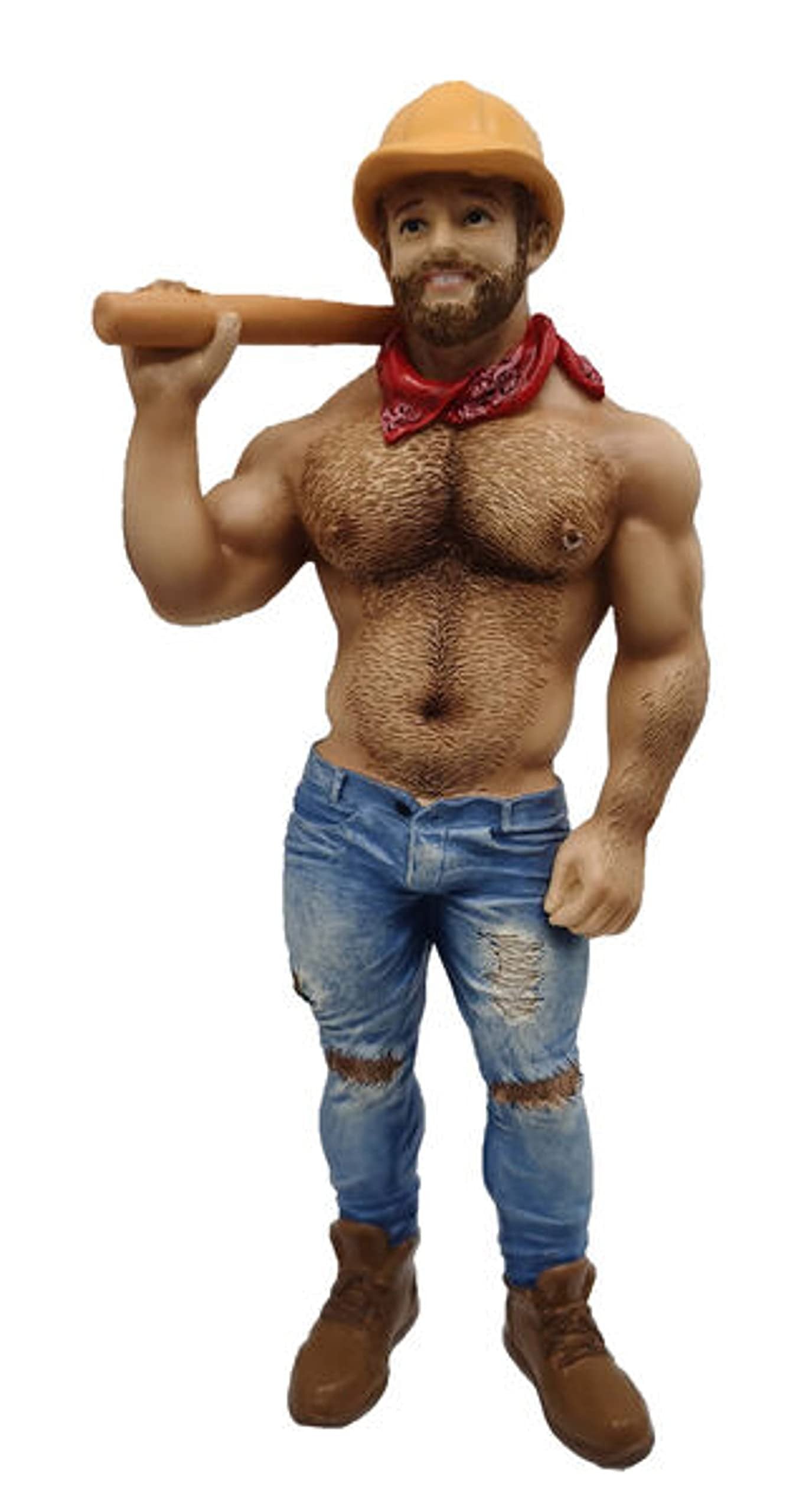December Diamonds 55-55328 Poke The Bear Series, Construction Bear, Resin Ornament