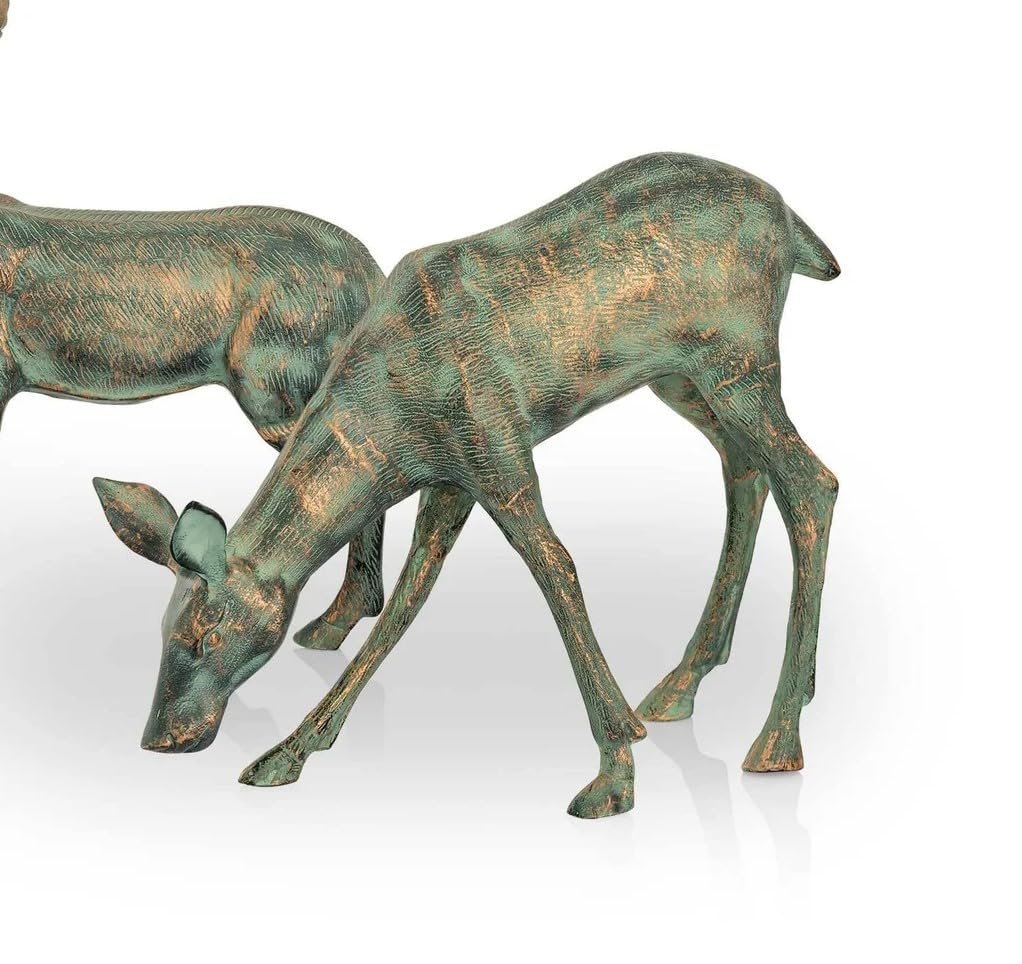 SPI Home Garden Deer Pair Garden Statues Outdoor Décor