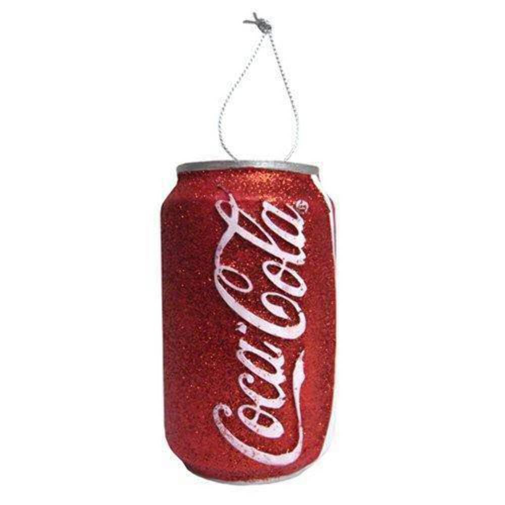 Kurt Adler Red Glittered Classic Coke Can Ornament