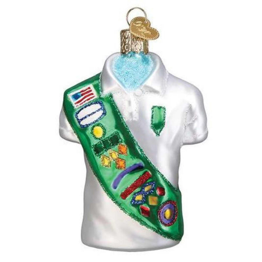 Old World Christmas Girl Scout Uniform Blown Glass 2020 Unique Christmas Ornaments for Christmas Tree Decorations