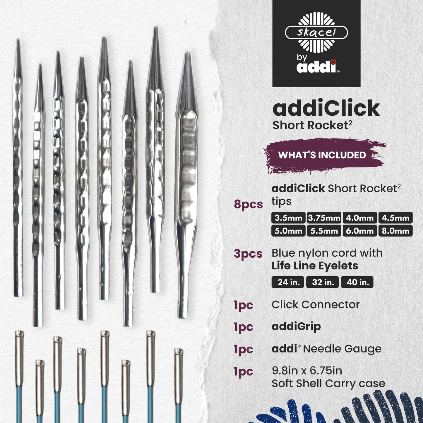 skacel by addi addiClick Interchangeable Knitting Needle Set