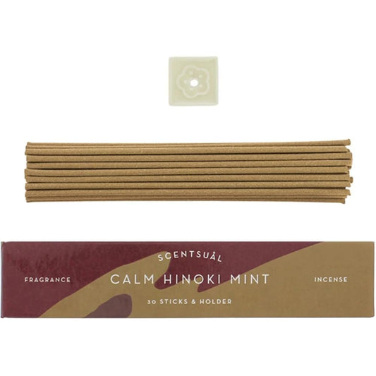 SCENTSUAL Incense - Calm Hinoki Mint 30 Sticks by NIPPON KODO, Japanese Quality Incense Since 1575