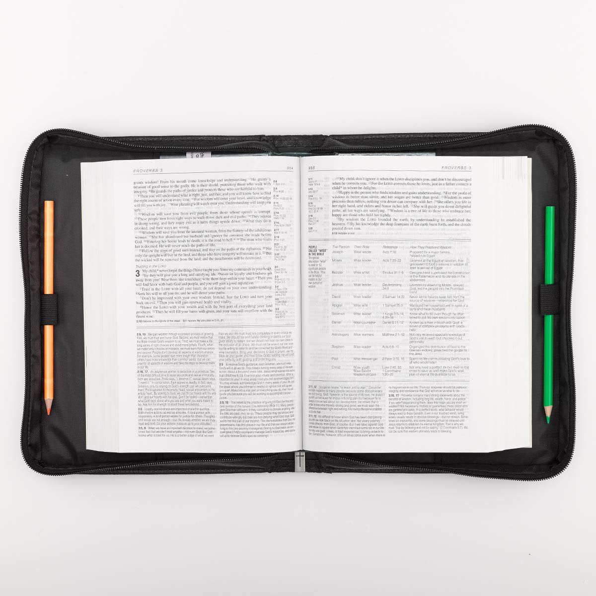 Christian Art Gifts Men's Classic Bible Cover Guidance Proverbs 3:6, Black Faux Leather