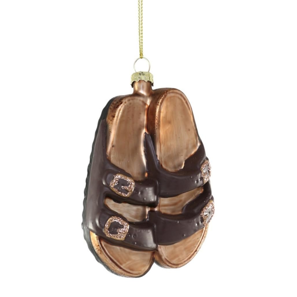 Cody Foster & Co Pair of Sandals Blown Glass Hanging Ornament GO-9662