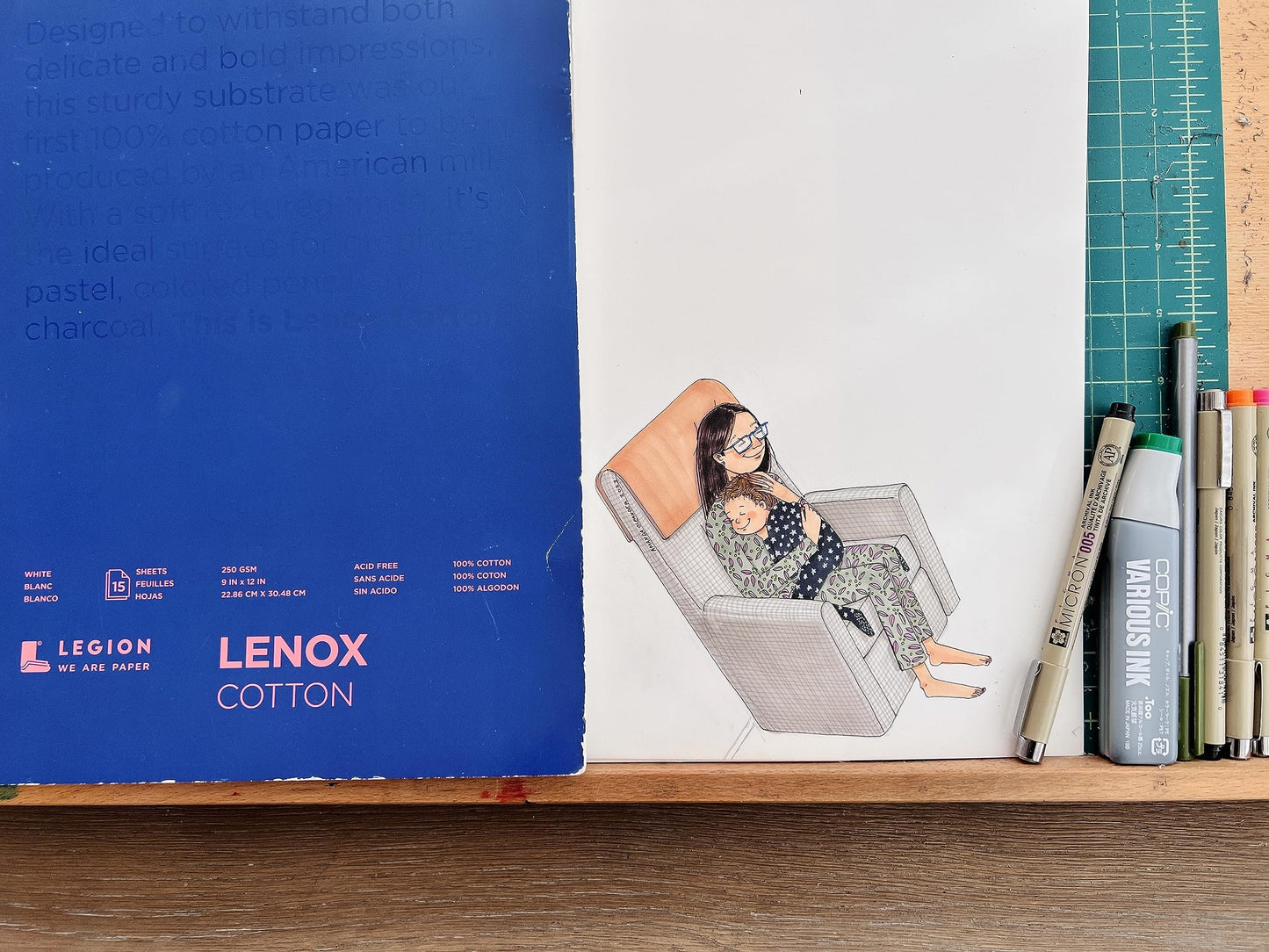 Legion Lenox 100 Pad L21-LEN250WH11114, 11 X 14 Inches, Off-White, 15 Sheets