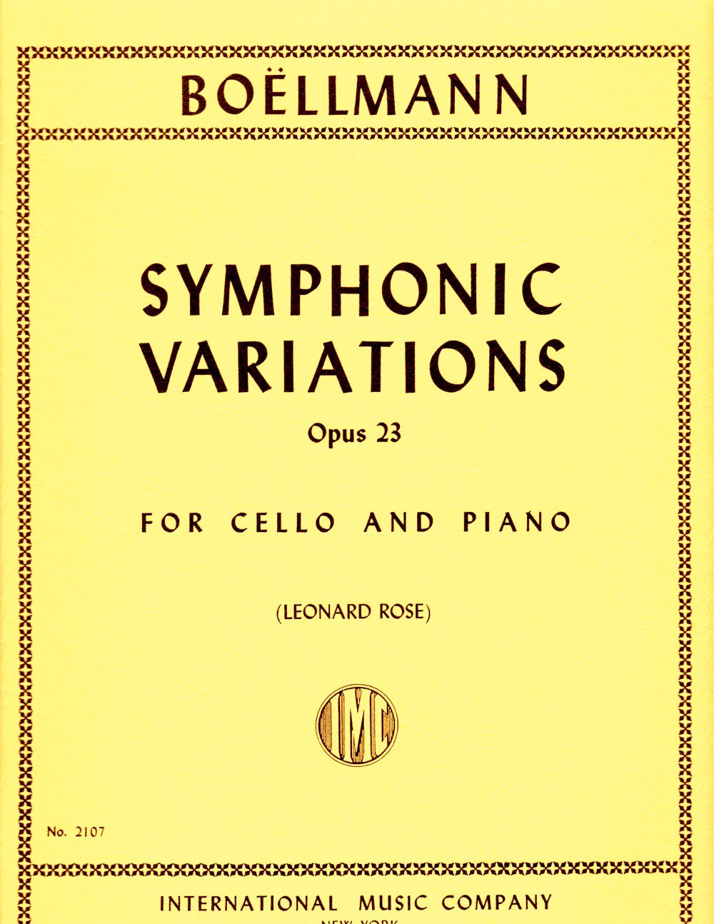 Boellmann: Symphonic Variations, Op. 23 - Cello
