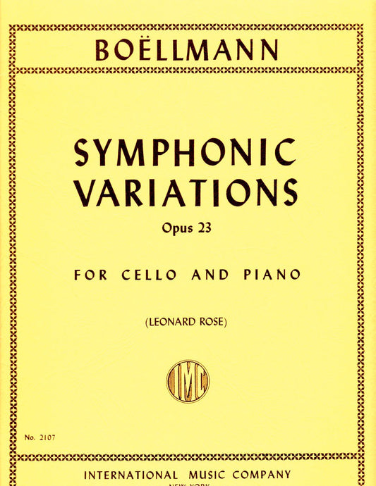 Boellmann: Symphonic Variations, Op. 23 - Cello
