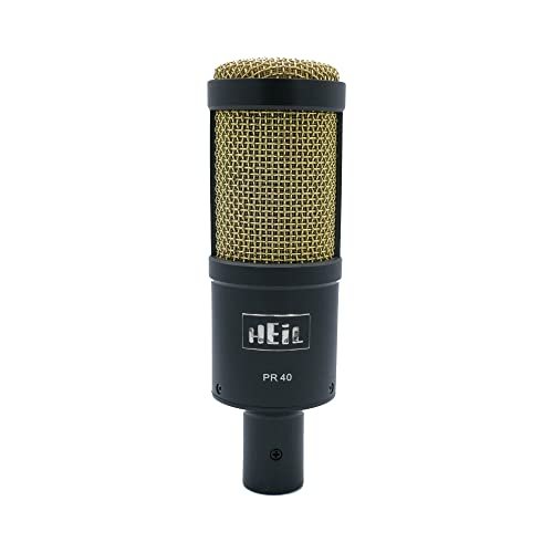 Heil PR 40 Dynamic Microphone for Streaming, Podcast, Recording, and Broadcast, XLR Microphone for Live Music, Wide Frequency Response, Smooth Sound, Superior Rear Noise Rejection, Durable