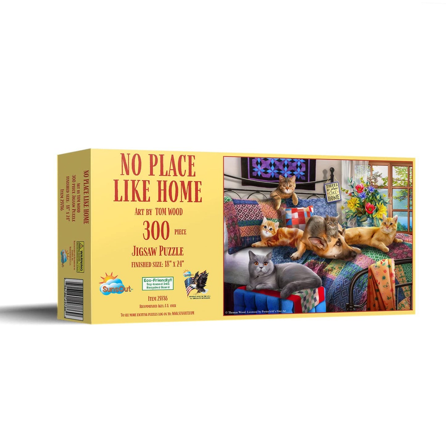 SUNSOUT INC - No Place Like Home - 300 pc Jigsaw Puzzle by Artist: Tom Wood - Finished Size 18" x 24" - MPN# 29786
