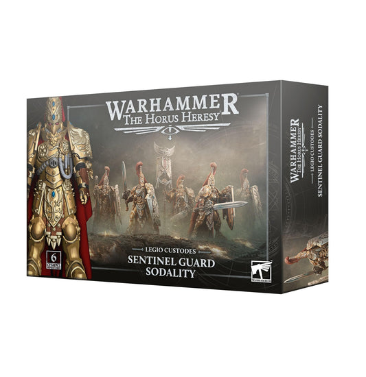 Warhammer The Horus Heresy Legio Custodes Sentinel Guard Sodality, 6 Plastic Miniatures with Praesidium Shields