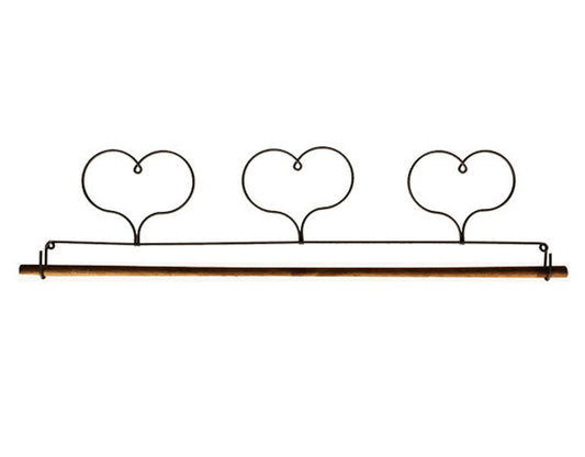 12in Triple Heart Fabric Holder