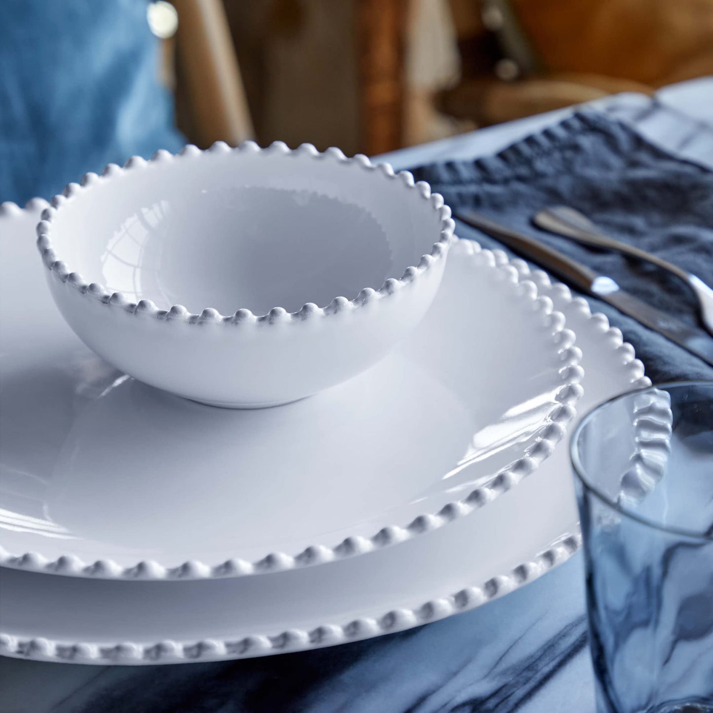 Costa Nova Ceramic Stoneware 11" Dinner Plate - Collection & Color Options | Microwave & Dishwasher Safe Dinnerware | Food Safe Glazing | Restaurant Quality Tableware