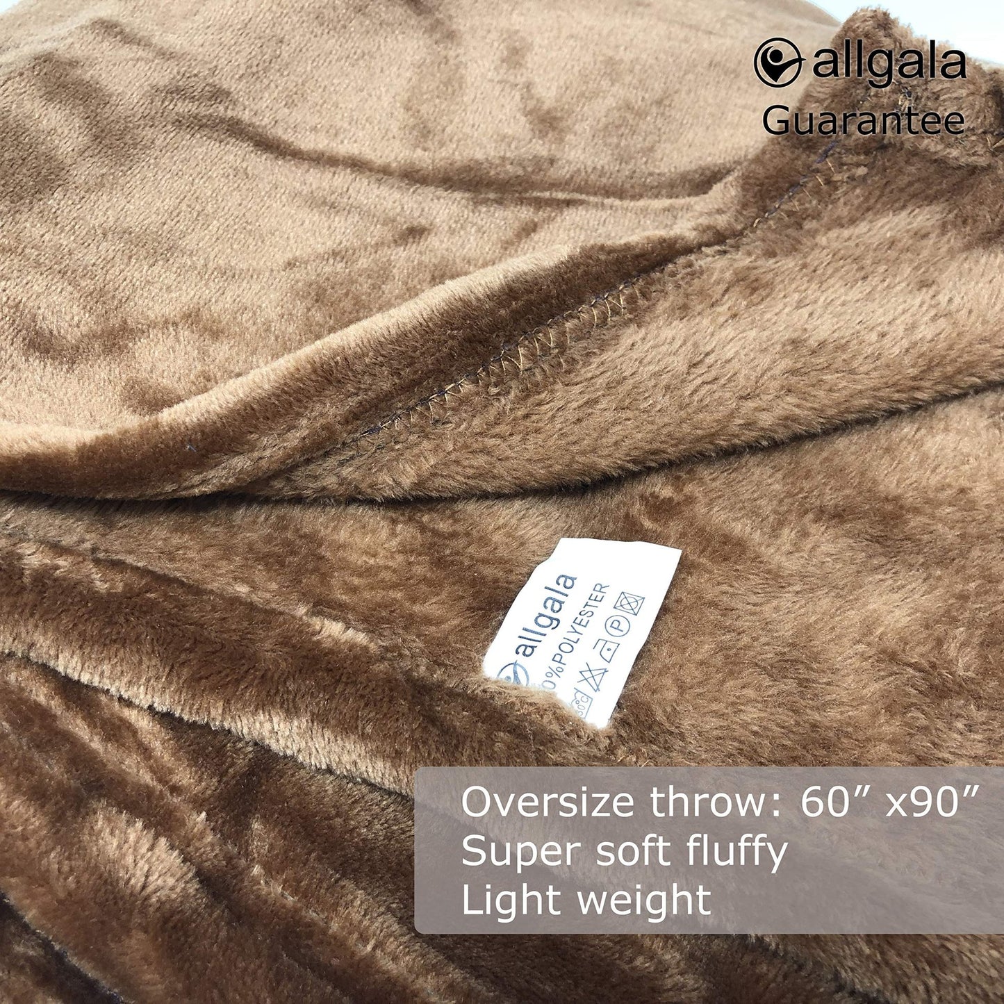 allgala Super Soft Flannel Plush Light Weight Throw Blanket
