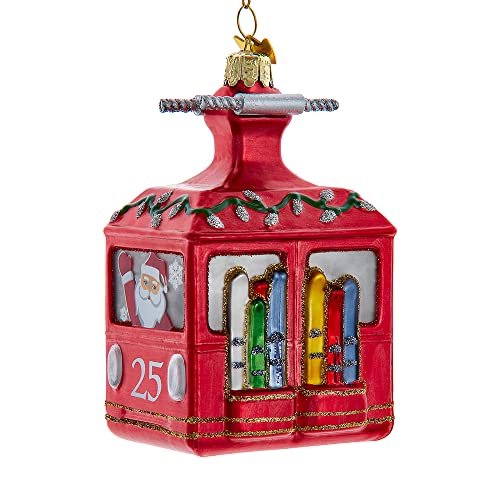 Kurt Adler 4.5-Inch Noble Gems™ Ski Gondola Glass Ornament