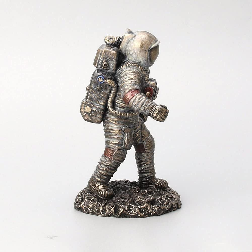 Veronese Design 4 3/4" Moon Walking Astronaut Resin Sculpture Bronze Finish