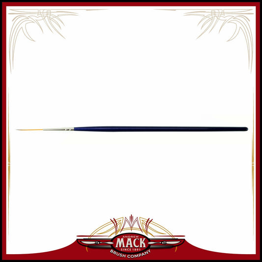 Andrew Mack The Virus Scrolling Script Pinstriping Brush Size 0 Series 444 with Specially Blended Golden Taklon, 7/8" Length Out
