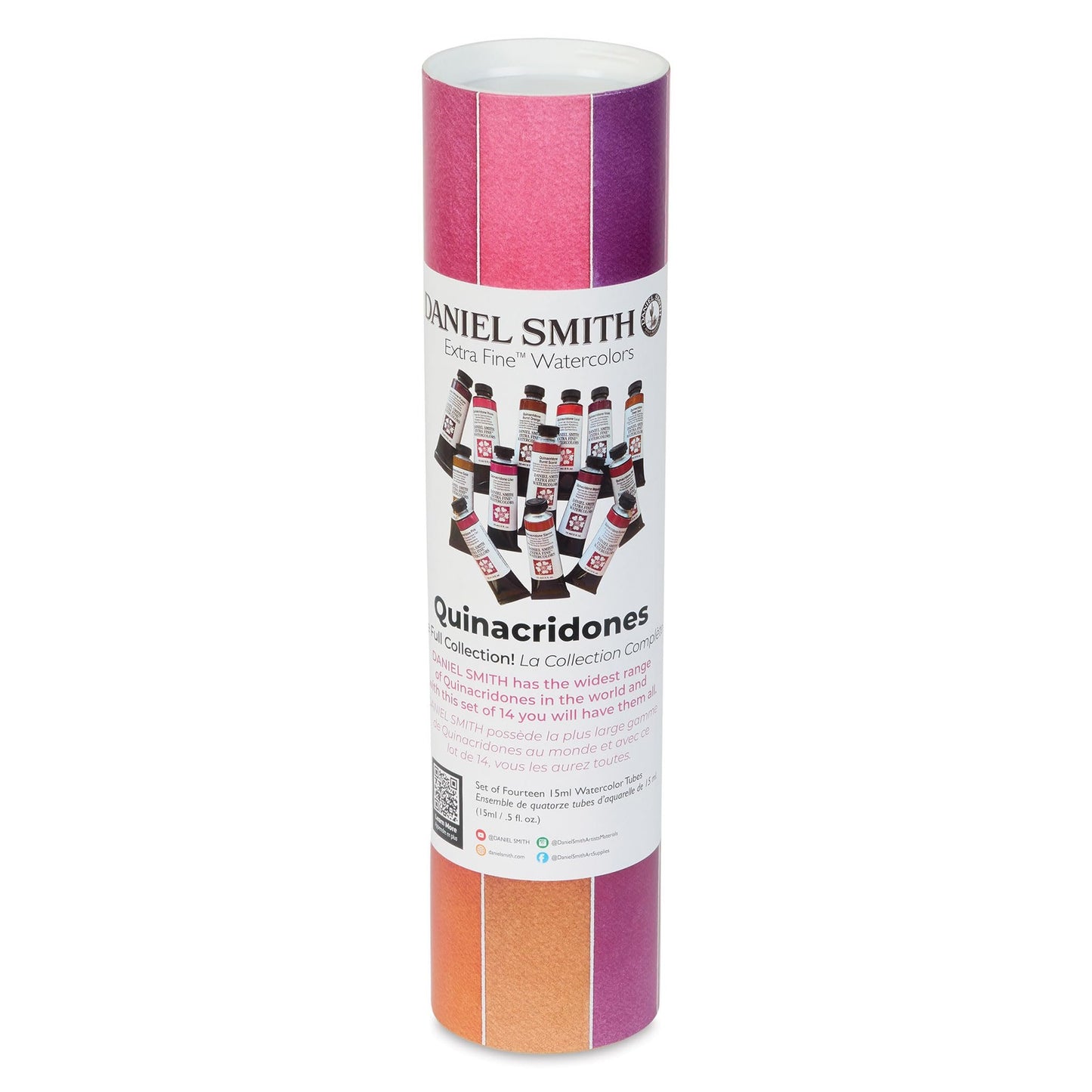 DANIEL SMITH Extra Fine Watercolor - Set of 14, Quinacridones Collection, 15 ml Tubes