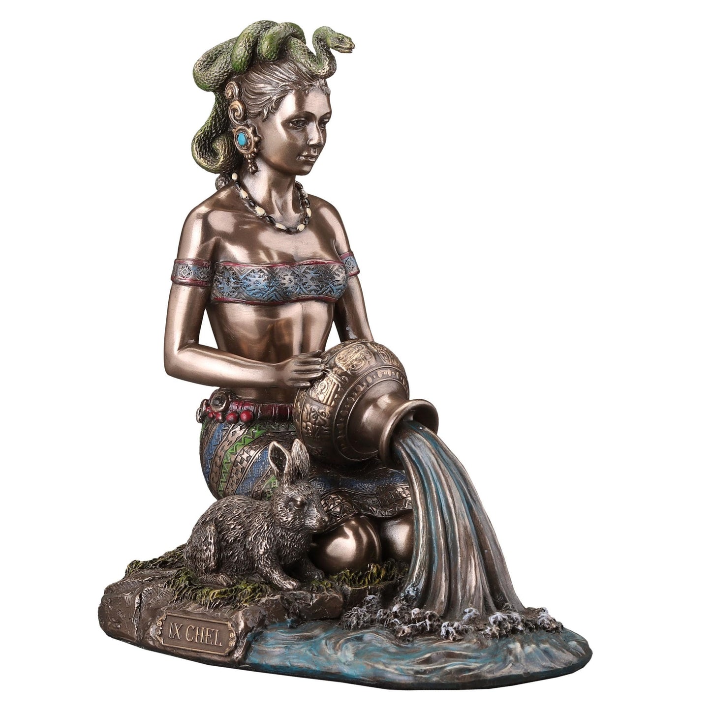 Veronese Design 6 1/4 Ix Chel Mayan Jauar Goddess of Midwifery and Medicine Cold Cast Resin Bronze Finish