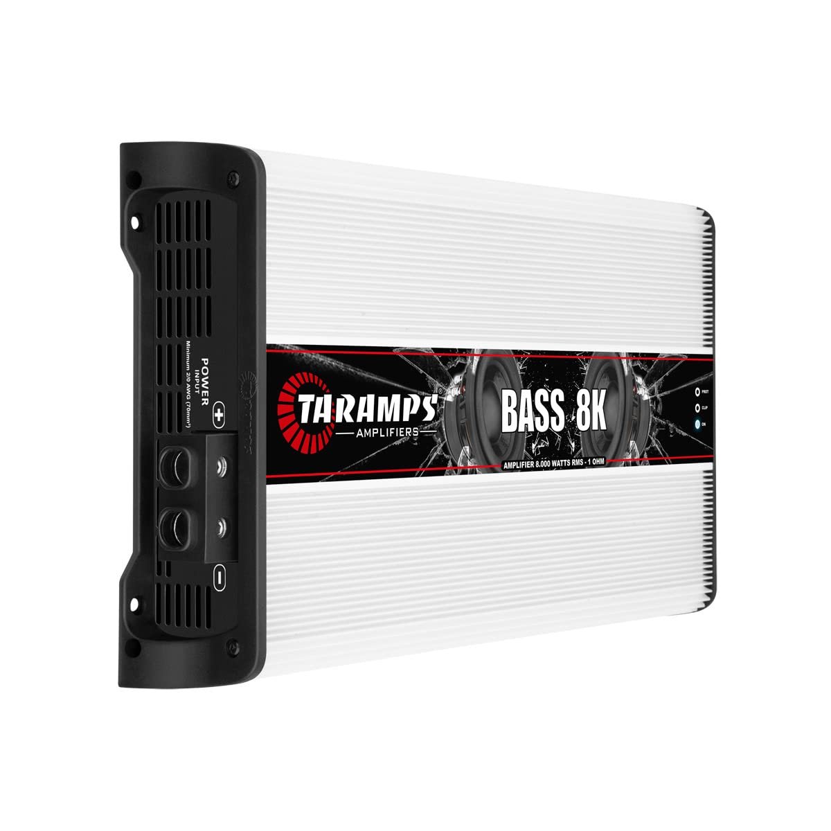 Taramps Bass 8k 1 Ohm Monoblock Amplifier 8000 Watts Rms 1 Channel Powerful Full Range Great for Sub/Bass RCA Input Subsonic Filter, Car Audio Class D