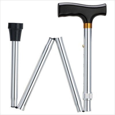 Unisex Folding Adjustable Fritz Cane Black Aluminum  -Affordable Gift! Item #DHAR-9052308