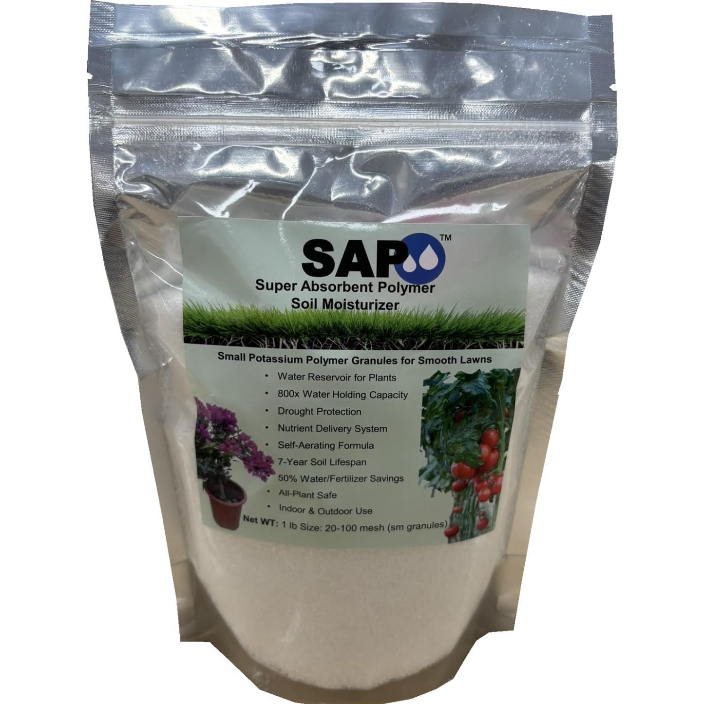 Soil Moist Sap Super Absorbent Polymer Water-Storing Crystal Gel Commercial Grade