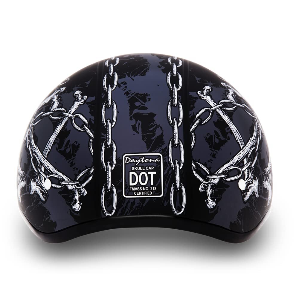 Daytona Helmets Half Skull Cap Motorcycle Helmet – DOT Approved [Graphics]…