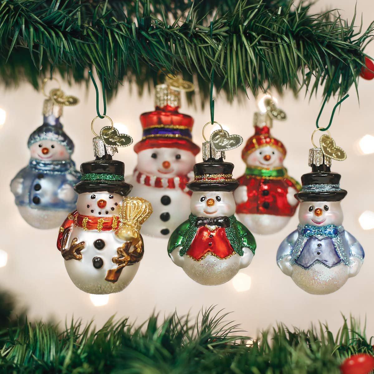 Old World Christmas Ornaments: Mini Ornamen Sets Glass Blown Ornaments for Christmas Tree