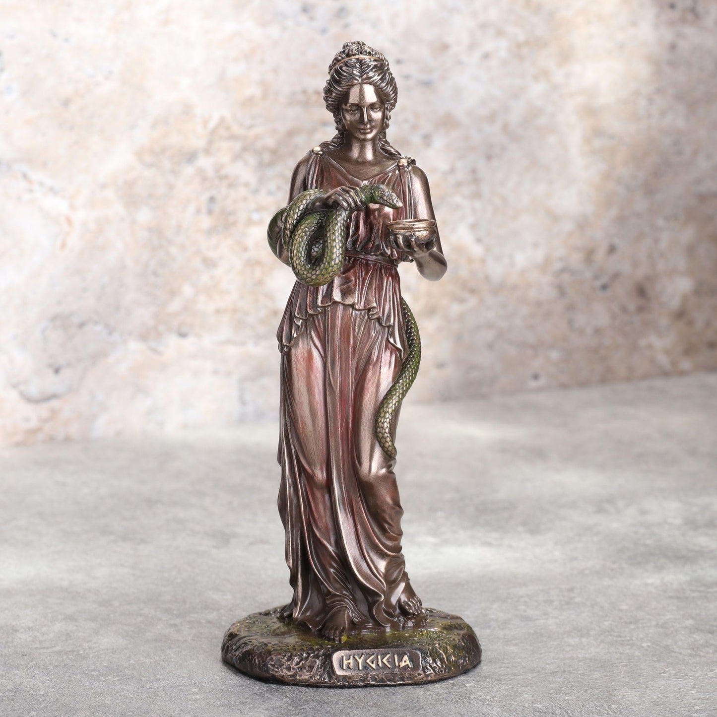 Veronese Design 6 1/8 Inch Hygieia Greek Goddess of Hygiene Cold Cast Resin Bronze Finish Sculpture