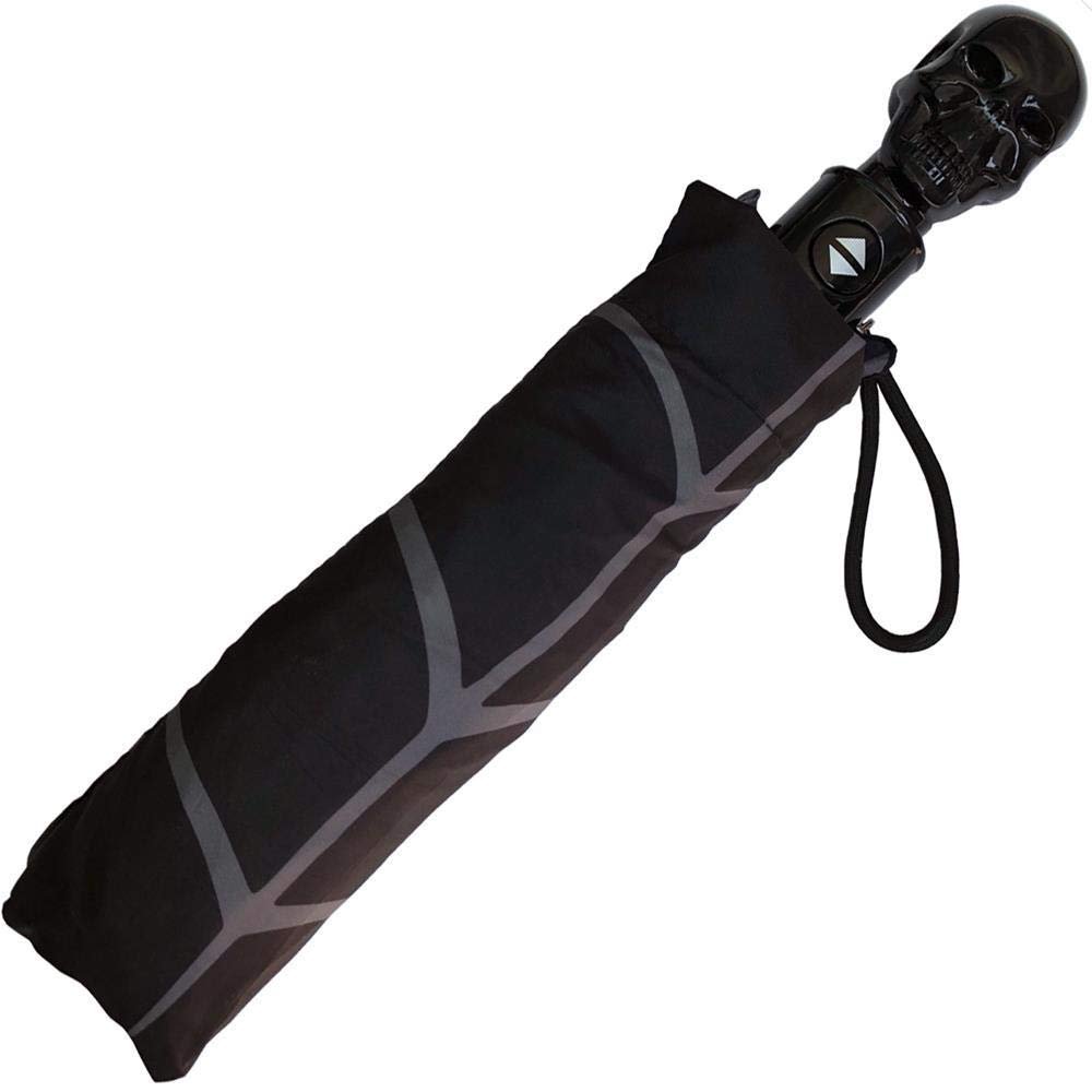 Kreepsville 666 Skull Handle Spiderweb Umbrella
