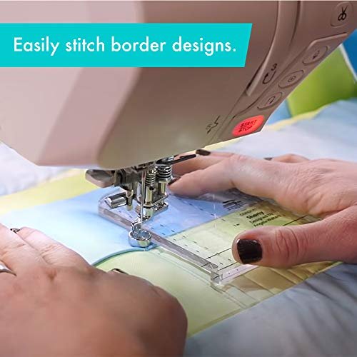 Creative Grids Machine Quilting Tool – Shorty – CGRQTA1 Made in USA, Non-Slip Grip Acrylic Quilting & Sewing Template Ruler for Free-Motion Quilt Patchwork Design Domestic Sewing & Longarm Machines