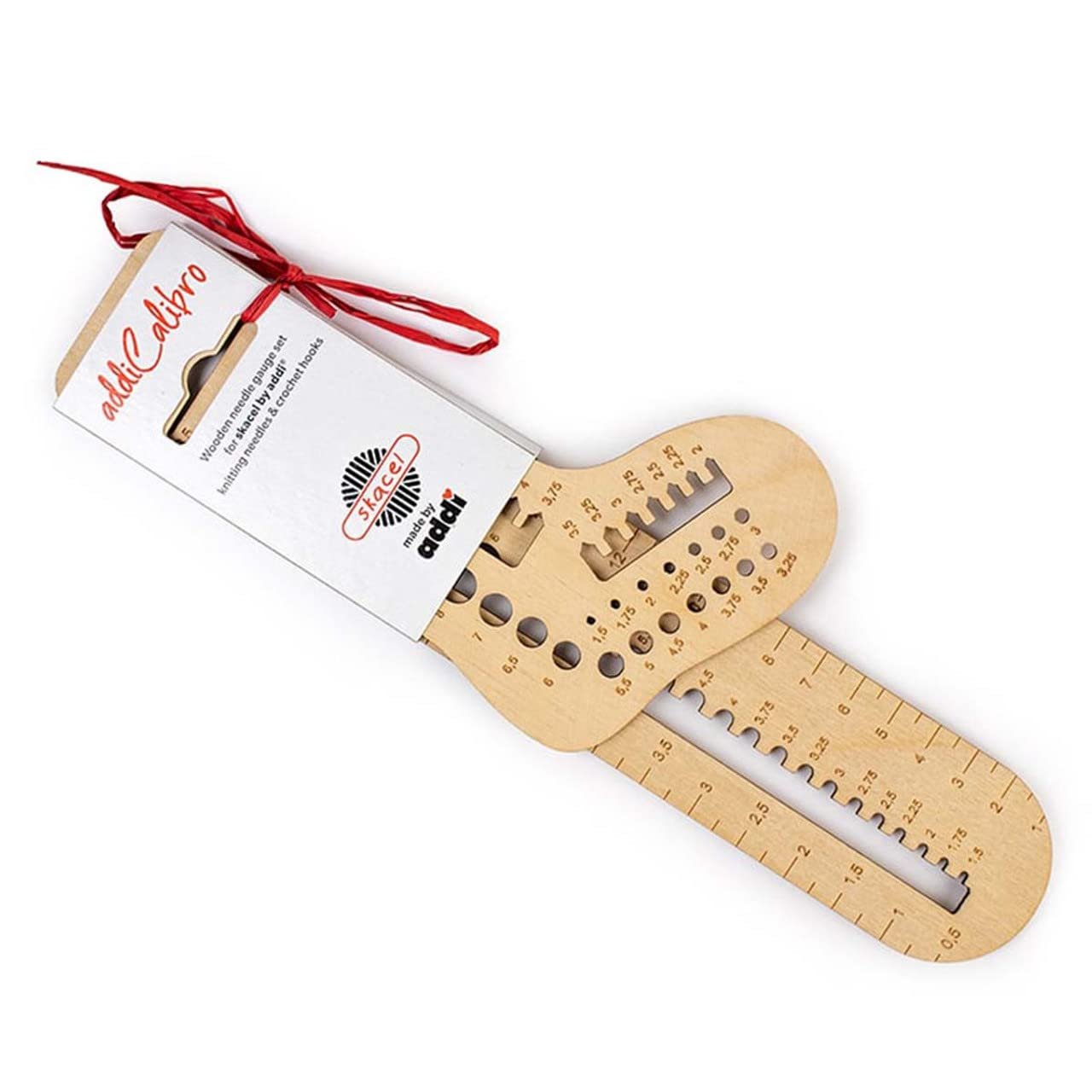 addi Skacel addiCalibro Knitting Needle Gauges, Set of 2, Wood