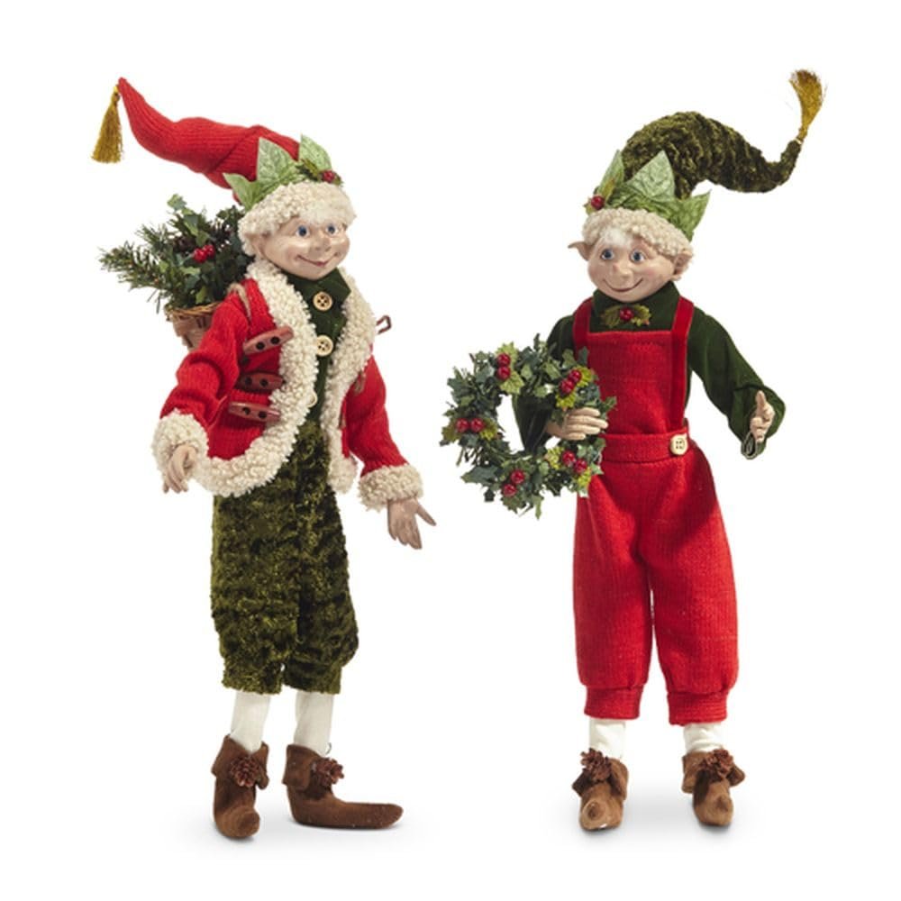 Raz Imports 2024 Woodland Wonder 16" Posable Woodland Elf, Assortment of 2