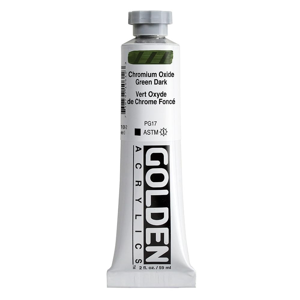 Golden Heavy Body Acrylic Paint, 2 Ounce, Chrom Oxide Green Dark