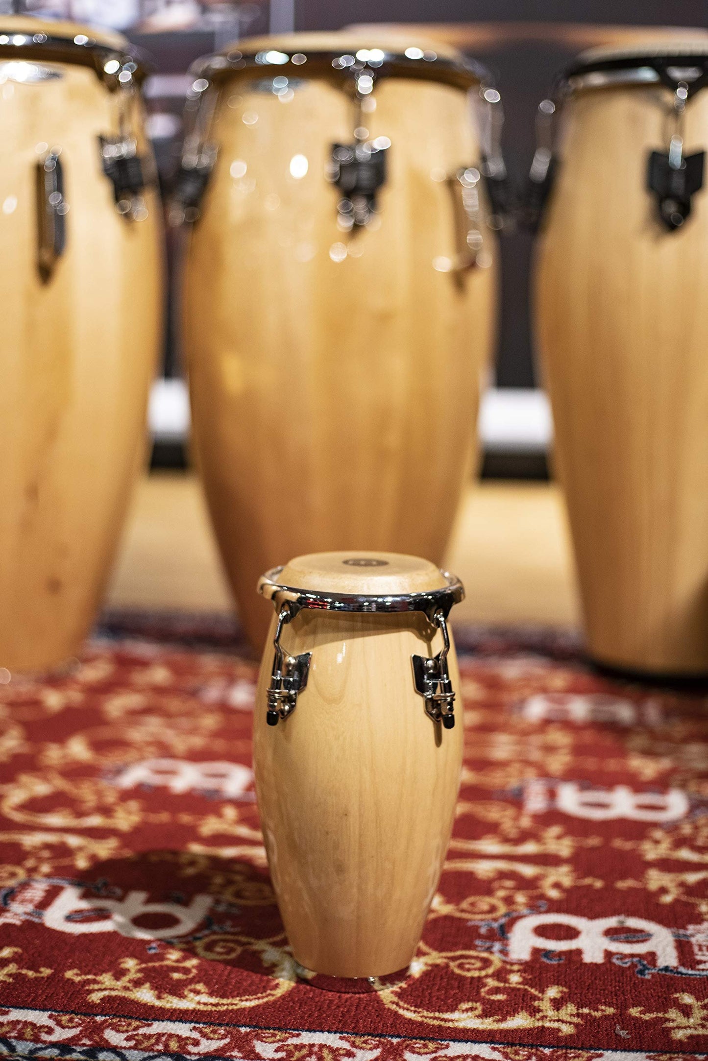 4 1/2" Mini Conga with Hardwood Shell and Tunable Buffalo Skin Head - NOT MADE IN CHINA, 2-YEAR WARRANTY