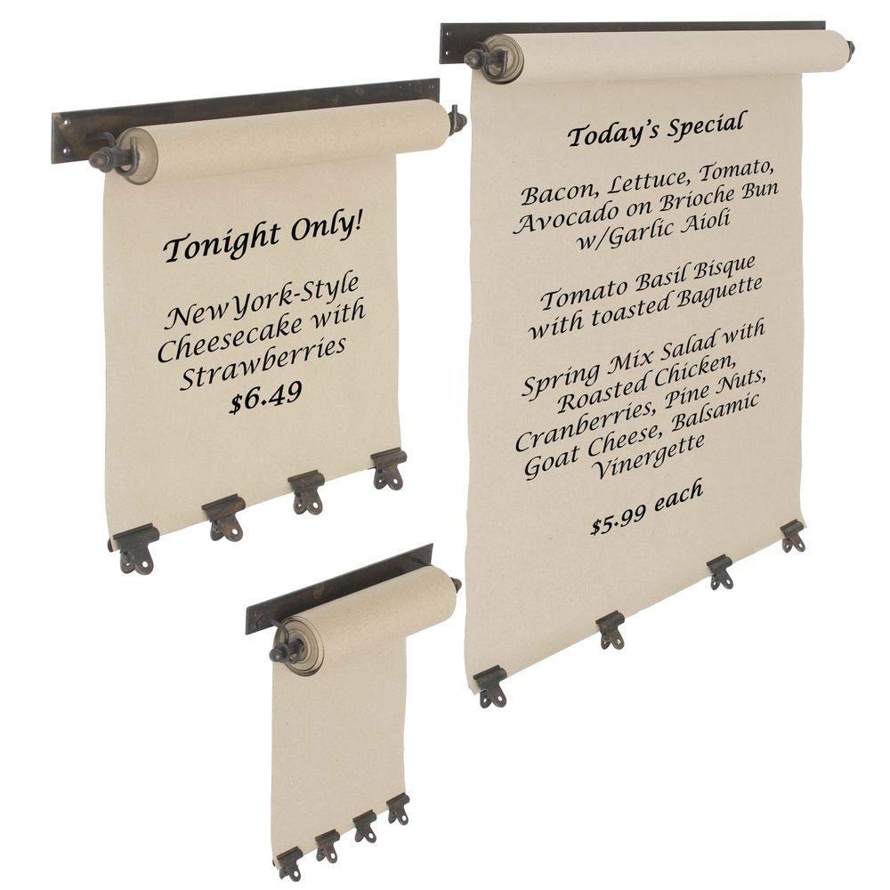 Kalalou NDE1120 Hanging Note Roll with 4 Clips, Brown