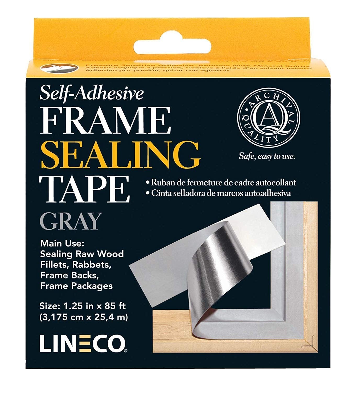Lineco, Archival Self-Adhesive Frame Sealing Tape, Acid-Free, Non-Yellowing Tape for Sealing Frame Backing, DIY