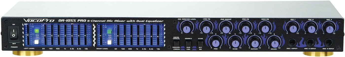 VocoPro DA-1055 Pro Professional 6 MIC. Digital Echo Mixer/Parametric Equalizer