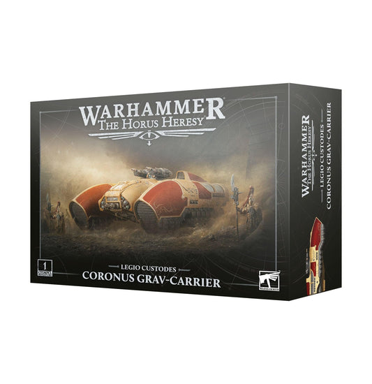 Warhammer The Horus Heresy Legio Custodes Coronus Grav-Carrier, Plastic Miniature Transport Kit with Arachnus Blaze Cannon
