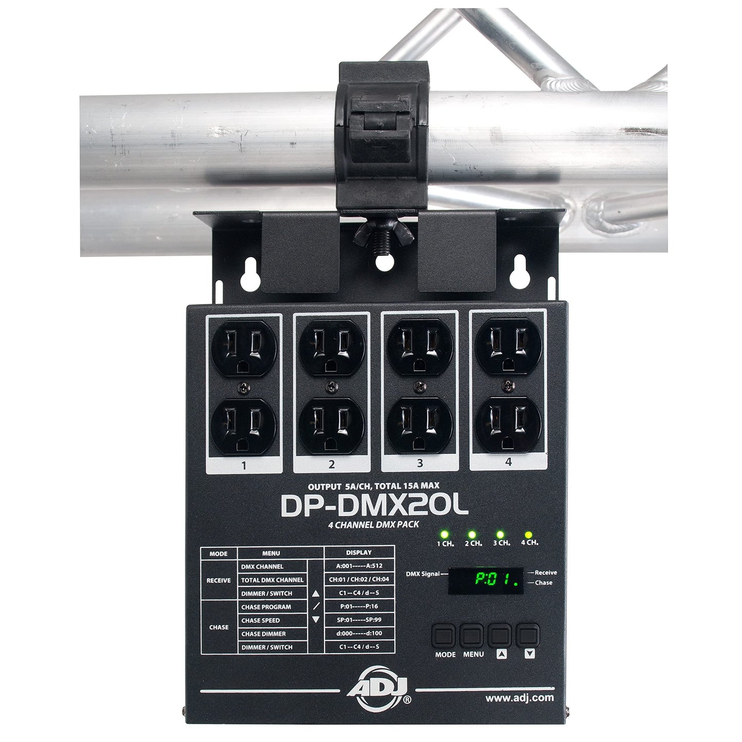 ADJ Products DMX20L 4-Channel Universal DMX Dimmer/Switch Pack, Compact and Portable DP