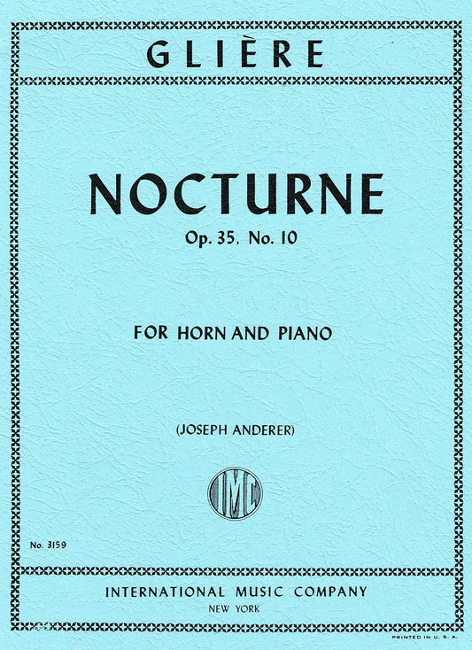 Gliere Nocturne Op. 35, No. 10 For Horn and Piano