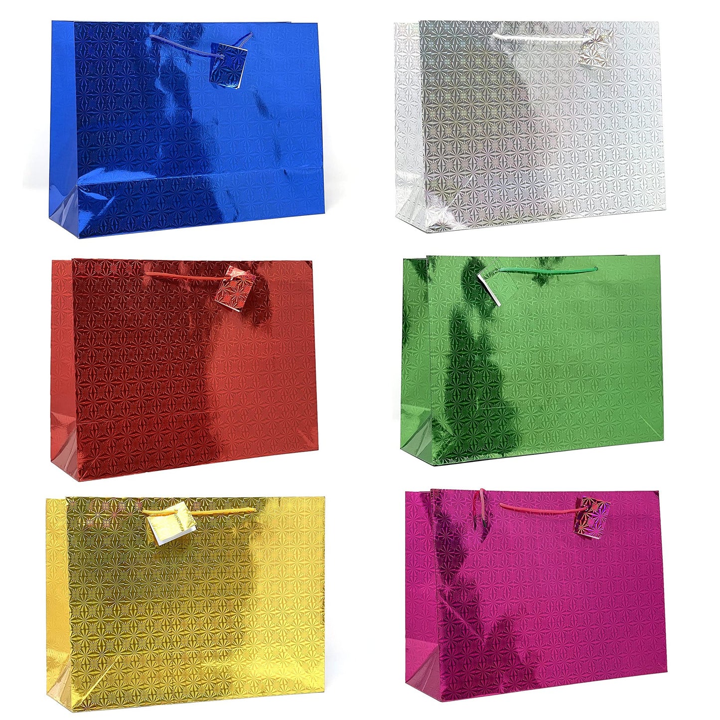 allgala 12-PK Hologram Gift Bags, Various Size