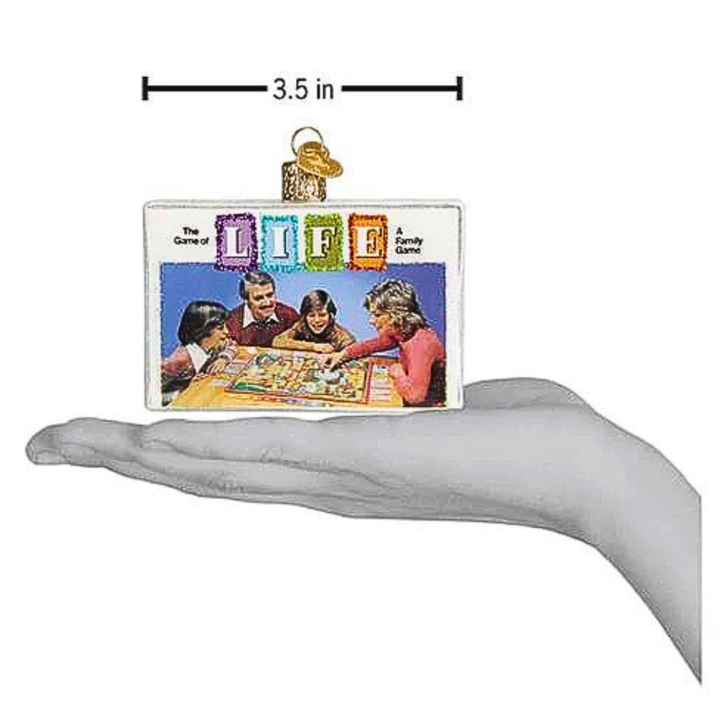 Old World Christmas The Game of Life Glass Blown Ornament for Christmas Tree, Handcrafted Holiday Decoration, Hasboro Games Collection