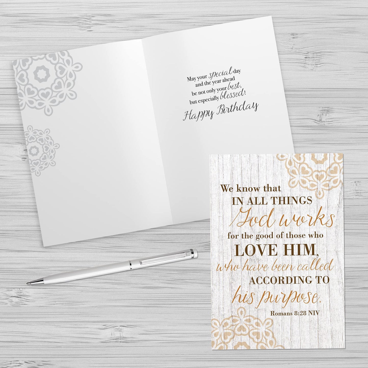 Designer Greetings Faithfully Yours Inspirational Birthday Boxed Card Assortment, God’s Majesty with Biblical Scripture Verses