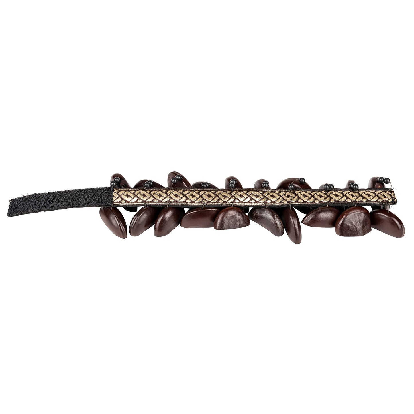Foot Rattle with Hook and Loop Fastener - NOT MADE IN CHINA - Hardwood Shells, Great Accompaniment for Cajon Gigs, 2-YEAR WARRANTY