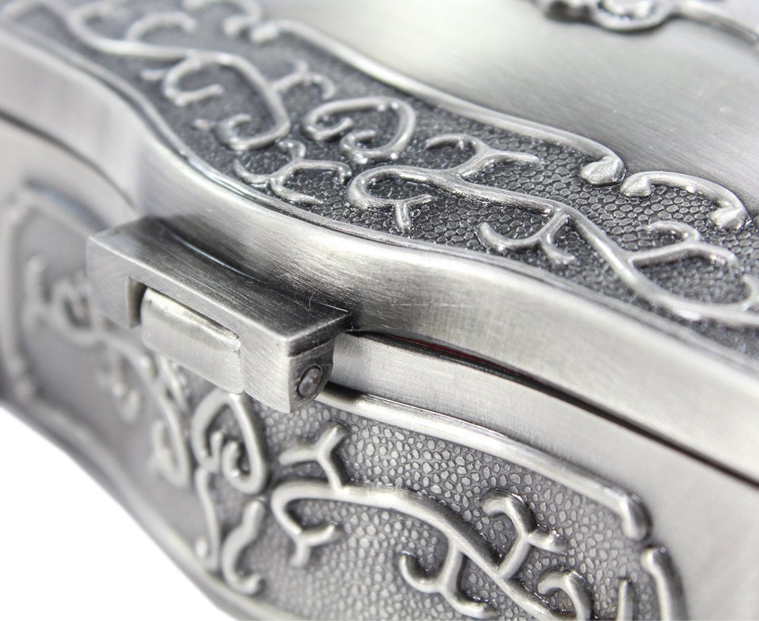 Mullingar Pewter Jewelry Box with Irish Claddagh Design