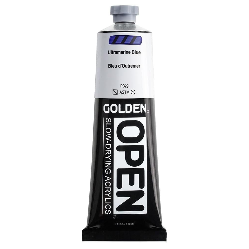 OPEN Slow-Drying Acrylics by GOLDEN, Violet and Blue, Professional Acrylic Paint