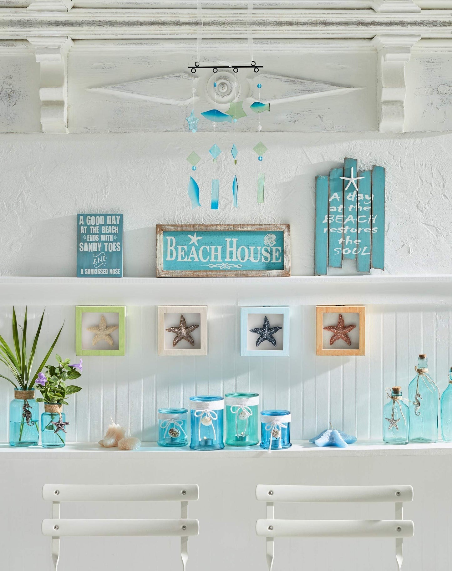 Beachcombers Beach House Framed Coastal Plaque Sign Wall Hanging Decor Decoration For The Beach Multi