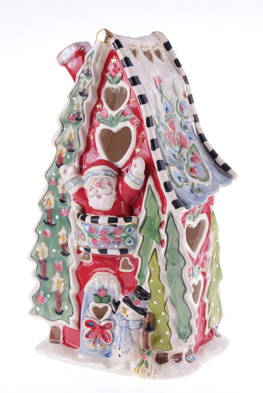 Blue Sky Clayworks 928020 Tis’ The Season Candle House, 12-inch Height
