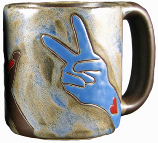 Mara Stoneware Mug - Peace Sign - 16 oz